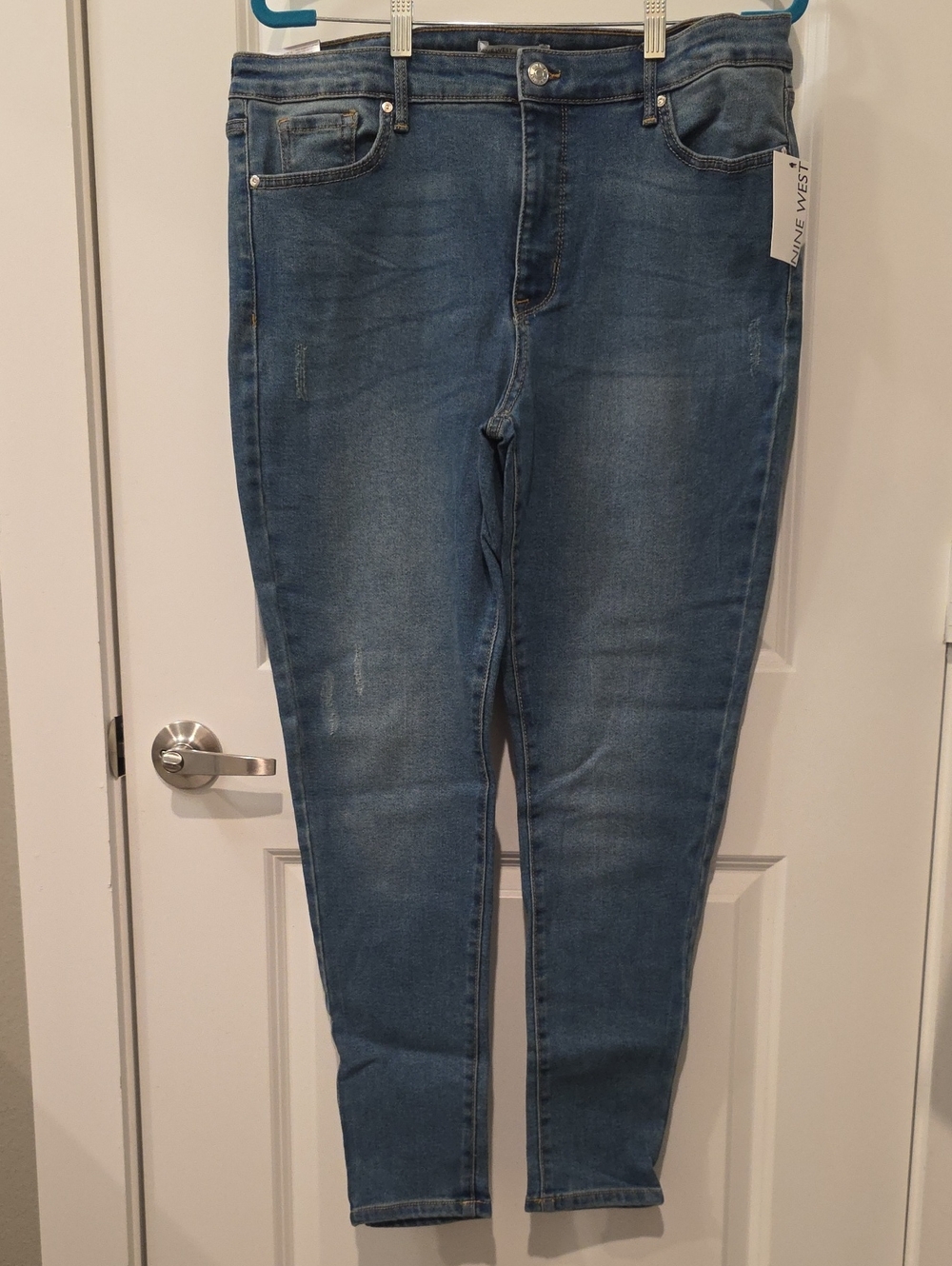 NWT Nine West High Rise Skinny Jeans Size 16 Jules Wash